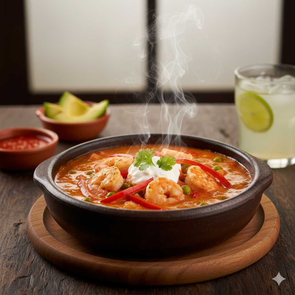 Cazuela de camarones